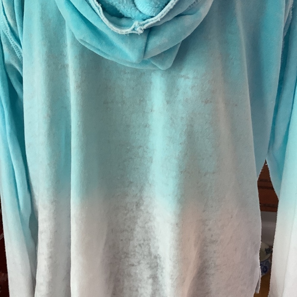 Sweatshirt Ron Jon hoodie ombré aqua white Orlando soft - Picture 8 of 13